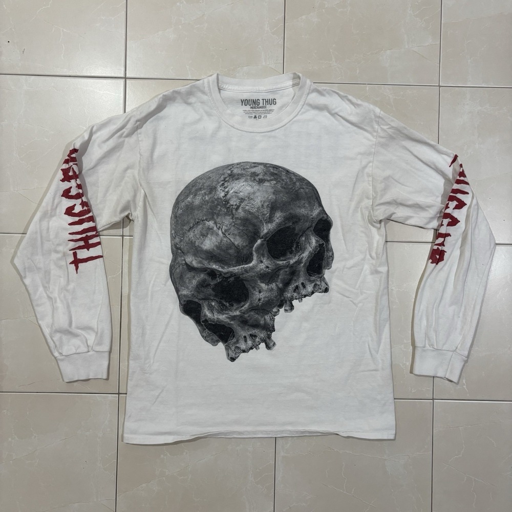 Young Thug Thugger Tour T Shirt Concert Band T Men's M Long Sleeve RARE rap Y2K